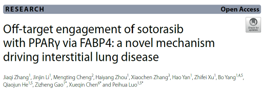 小分子pull-down助力研究索托拉西布肺毒性新机制